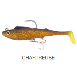 BERKLEY SHIMMA PRO RIG 4.5" GOLD CHARTREUSE