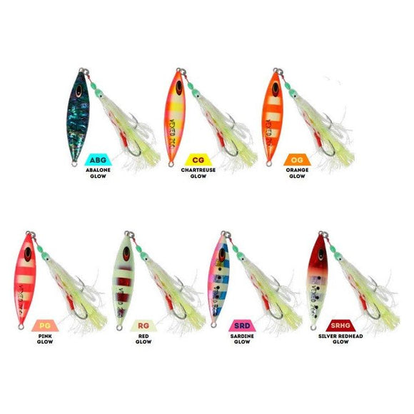 VEXED DHU DROP JIG 80GM ORANGE/GLOW